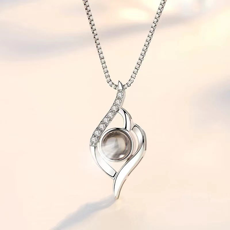 Dual Heart Projection Necklace