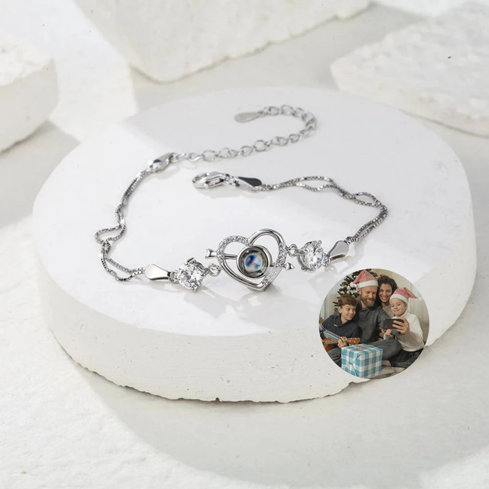 Heart Projection Photo Bracelet