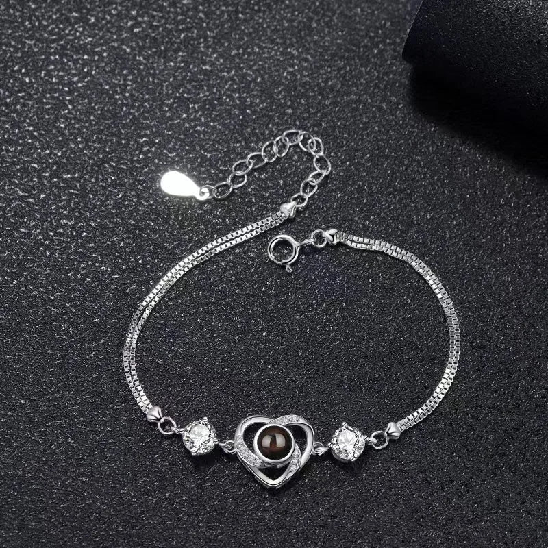 Heart Projection Photo Bracelet