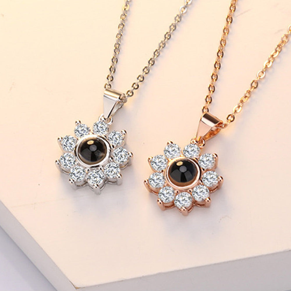 Sun Flower Projection Necklace